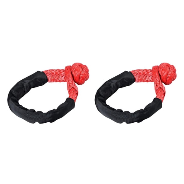 Speravity Grillete con cubierta protectora Cuerda de anillo de mosquetón fuerte Cuerdas de remolque de enganche de 38000 lb Ganchos de Rojo 2piezas
