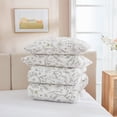 thumbnail image 6 of 3 Pieces French Garden Botanical Floral Butterfly King Comforter Set Vintage Style White Soft 100% Cotton Garden Floral Aesthetic Bedding Set, 6 of 6