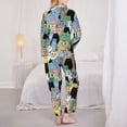 thumbnail image 3 of Bingfone Womens Pajama Sets Different Cats Print,Long Sleeve Loungewear Pajamas Set-X-Large, 3 of 8