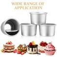 thumbnail image 3 of 5pcs Round Cake Pans Aluminum Alloy Removable Bottom Cake Pie Baking Pans, 3 of 8