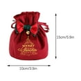 thumbnail image 2 of Christmas Candy Bag Gift Wrapping Shopping Burlap Drawstring Bag, 2 of 5