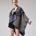 thumbnail image 2 of TEELYNN Boho Otoño/Invierno Bufanda Mujer 2022 Vintage Étnico Punto Poncho Cárdigan Cálido Capa Invierno Espesar Abrigo Chales Mujer, 2 of 5