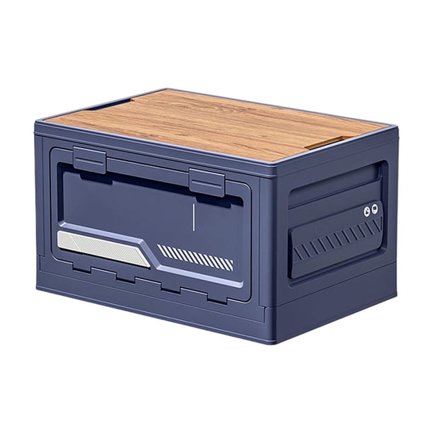 Outdoor Camping Storage Box with Side Door - Foldable Plastic