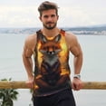 thumbnail image 6 of Pofeuu Sunset Maple Tree Fox Print Men's Workout Tank Tops Sleeveless Muscle Gym Shirt Quick Dry-Medium, 6 of 7