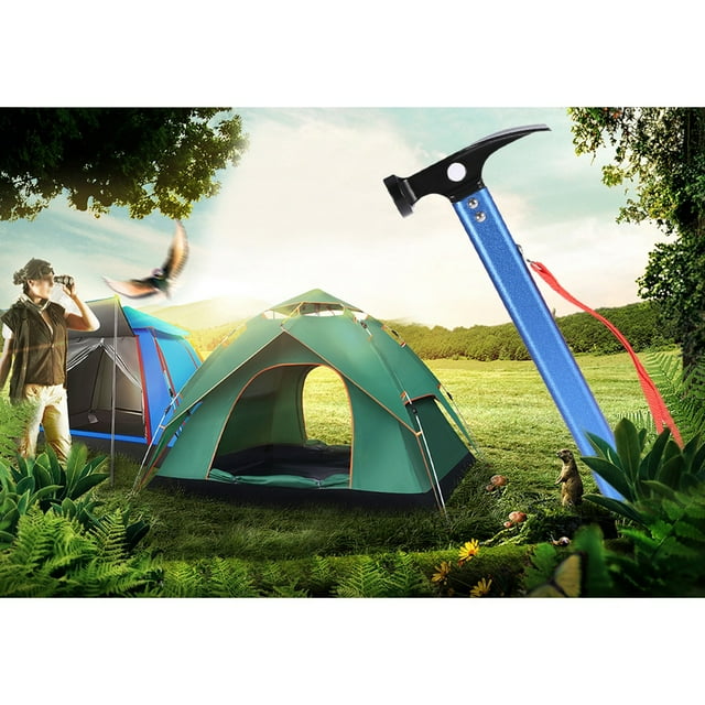 Portable Aluminium Alloy Outdoor Camping Hammer Tent Peg Stake Puller