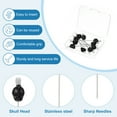 thumbnail image 3 of Uxcell Skull Sewing Pins Steel Voodoo Straight Pins with Skull Head for Fabric DIY Decoration Crafting Quilting Sewing Black, 3 of 6
