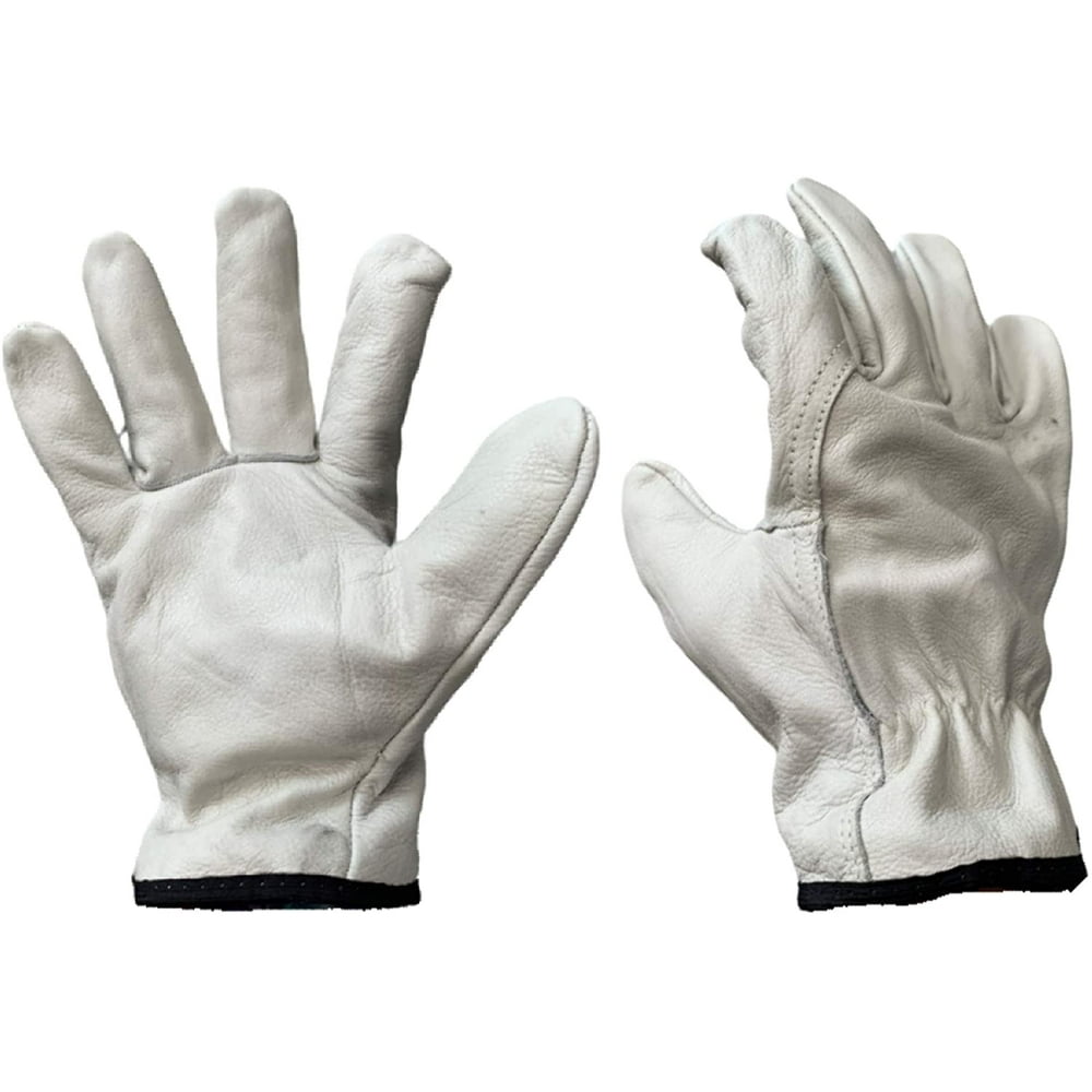 12 Pairs Heavy Duty Durable Cowhide Leather Work Gloves I Driver Gloves