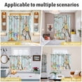 thumbnail image 5 of Turquoise Easter Bunny Kitchen Curtains Window Panels, Spring Easter Eggs Floral Wooden Insulated Window Treatment Curtain, Grommet Curtains for Bedroom/Living Room/Bathroom, 2 Piece 52"Wx84"L, 5 of 8