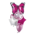 thumbnail image 1 of Set de Globos de Papel Metalizado D Dywarm 6 piezas Mariposa Rosa Blanco, 1 of 8