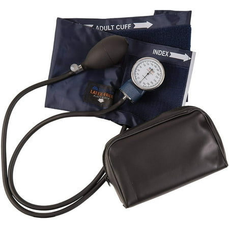 2 Pack - MABIS Precision Series Aneroid Sphygmomanometer Manual Blood Pressure Monitor with Calibrated Blue Nylon Cuff (Best Way To Calibrate Monitor For Photography)