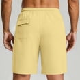 thumbnail image 4 of KIHOUT Men's Solid Lightweight Beach Shorts - 95% Polyester 5% Spandex, Elastic Drawstring Waist, Breathable with Pockets for Summer Sports & Casual Wear, 4 of 7