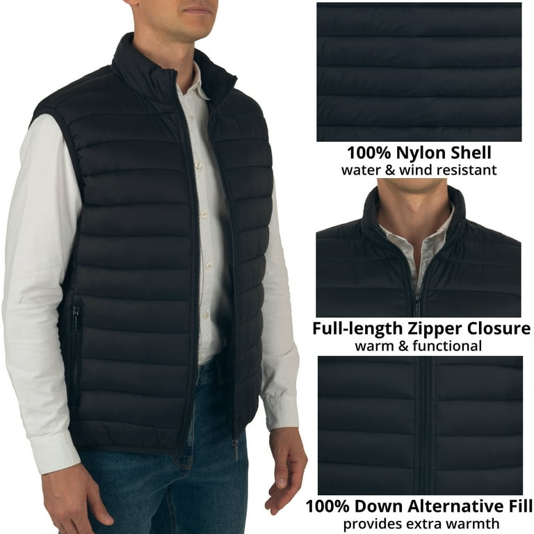 Alpine Swiss Men's Lightweight Packable Puffer Vest, Down