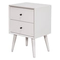 thumbnail image 2 of Mahogany Wood Mid Century Nightstand, White- Saltoro Sherpi, 2 of 4