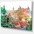 thumbnail image 2 of Aquarelle Colorée de la Ville - Impression sur Toile Paysage, 2 of 4