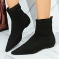 thumbnail image 2 of Ladies Dress Boots for Women with Hidden Heels Winter Fall Suede Pointed Toe Wedge Heeled Dressy Mid Calf Short Ankle Booties, 2 of 6