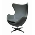 thumbnail image 3 of Canadian Egg Leatherette Lounge Chair Grey, 3 of 3