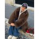 thumbnail image 5 of Abrigos de piel sintética para mujer, chaquetas gruesas de manga larga, holgadas, de lujo, de gran tamaño, color marrón, ropa de calle de invierno, 2024, 5 of 5