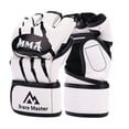 thumbnail image 3 of Guantes de MMA, equipo de entrenamiento, guantes de artes marciales, guantes portátiles y cómodos de cuero PU para kickboxing para hombres y mujeres, M, 3 of 8