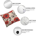 thumbnail image 4 of Nawypu Throw Pillow Covers Poppy Flower Red Nature Retro Seeds Spring Pillow Case  Cushion Cover for Home Party 2pcs, 4 of 6