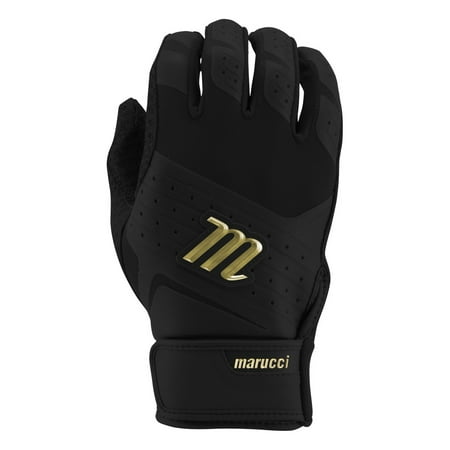UPC: 0840058749564 | Marucci 2021 Pittards Reserve Adult Baseball Batting Gloves Pair Black Medium