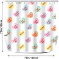 thumbnail image 2 of Valentines Shower Curtain, Colorful Candy Heart Shower Curtain Valentines Day Shower Curtain for Bathroom, Waterproof Fabric Valentine''s Bathroom Curtains with 12 Hooks, 72" x 72", 2 of 8
