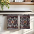 thumbnail image 7 of Retro Boho Kitchen Towels Set of 1, Rustic Flowers Modern Geometric Abstract Art Absorbent Dish Towels for Kitchen, Microfiber Hand Towel, Quick Drying Tea Towel for Cleaning Decorative Dishcloths, 7 of 7