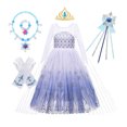 thumbnail image 3 of Vestido de princesa Elsa para niñas, ropa de malla con lentejuelas, de 2 a 10 años, para cumpleaños, Halloween, carnaval, fiesta, disfraz de niñas, 3 of 5
