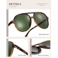 thumbnail image 5 of KALIYADI Aviator Sunglasses for Women,Retro Square Sun Glasses with 70s Vintage Style and UV Protection 2 Pack, 5 of 8