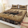 thumbnail image 3 of Homewish Safari Deer 4-Piece Full Size Sheets For Female Men Adults,Rustic Cabin Bed Sheets,Jungle Animal Lightweight Sheet Sets,Lightweight Room Decor, 3 of 7