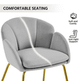thumbnail image 5 of Alden Design Glam Velvet Accent Chair with Golden Metal Legs, Gray, 5 of 9