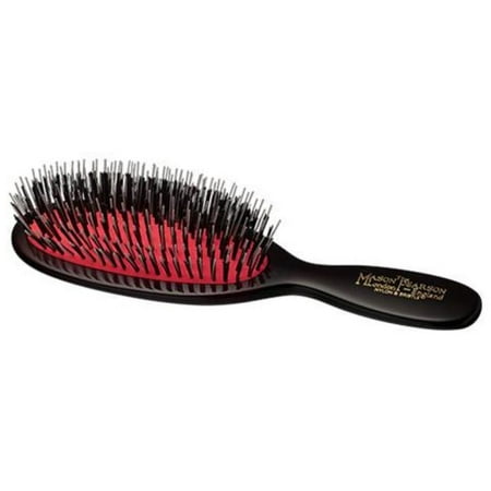 Mason Pearson Handy Mixture Bristle & Nylon Brush - BN3 Dark Ruby - 2 Pc Hair Brush and Cleaning (Best Mason Pearson Brush For Fine Hair)