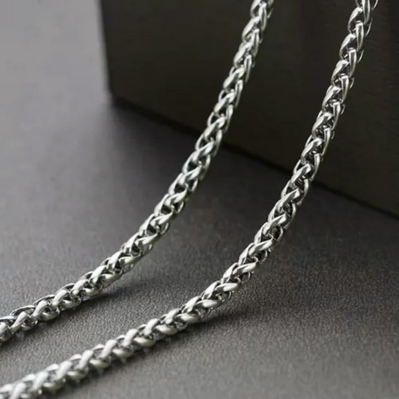 K-KED Men's Delicate Jewelry 925Sterling Silver Lantern Dragon Bone Chopin Necklace 3mm 16"-30"-16"