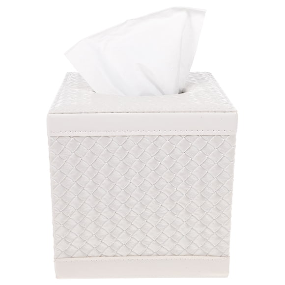 unbranded 1Ud Caja Para Pañuelos De Cuero PU Con Apertura Y Estilo Moderno