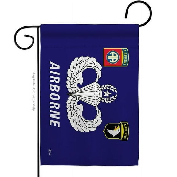 Americana Home & Garden G142302-BO 13 x 18.5 in. Airborne Garden Flag with Armed Forces Army Double-Sided Decorative Horizontal Flags House Decoration Banner Yard Gift