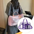 thumbnail image 1 of Bolso tote transparente, bolso de hombro informal y moderno para mujer, ideal para festivales de música y conciertos. Púrpura, 1 of 8