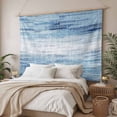 thumbnail image 3 of Vintage Blue Tapestry for Bedroom Wall Hanging Tapestry, Retro Blue Ombre Modern Abstract Art Ceiling Backdrop Tapestries Poster Blanket Wall Decor for Teens Room Living Room Dorm 51" x 59", 3 of 8