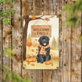 thumbnail image 2 of Welcome Fall Newfoundland Cozy Autumn Field Pumpkins Golden Leaves Vertical Metal Aluminum Sign Newfie Dog Lover Gifts Wall Art Home Decor - 12013, 2 of 5