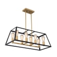 thumbnail image 2 of SIMPOL HOME 8-Light Modern Gold Black Electric Geometric Linear Chandelier, 2 of 7
