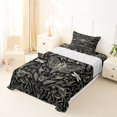 thumbnail image 5 of Homewish Skull Months Dragonflies Twin Sheets,Grunge Damask Bedding,Halloween Bed Set,3 Pieces,1 Fitted Sheet and 1 Pillowcase, 5 of 6