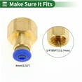 thumbnail image 4 of Unique Bargains Push to Connect Air Fittings 5/32" Female Thread Air Line Quick Connector Plastic Metal 1/4"BSPT 5 Pcs Blue Gold Tone, 4 of 7