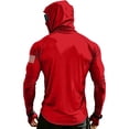thumbnail image 4 of Zimjoy 4th of July Fishing Shirts for Men Patriotic America Flag Long Sleeve Shirt UPF 50+ UV Sun Protection Hoodie Tops Red S, 4 of 5