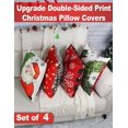 thumbnail image 2 of Juego de 4 fundas de almohada navideñas Multiwins, 16 x 16 pulgadas, de doble cara, 2 of 8