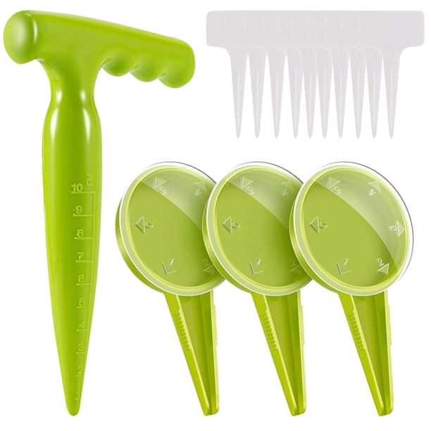 Precio reducido por tiempo limitado!Dispensador de semillas Dispensador de semillas Herramienta de mano Jardinera con mango ajustable Herramienta de mano para jardín Juego tradicional de semillas de