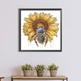 thumbnail image 4 of 5D bricolaje taladro parcial diamante pintura girasol abeja decoración del hogar (XD063) FLhrweasw Nuevo, 4 of 9