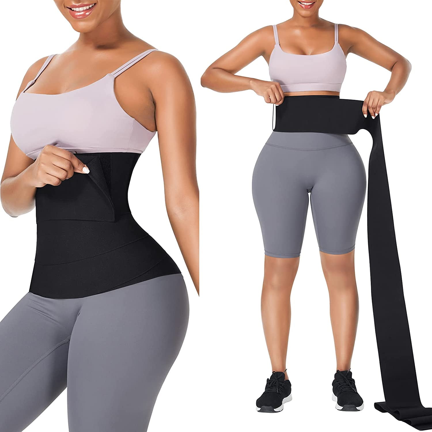 FeelinGirl Waist Trainer for Women Snatch Bandage Tummy Sweat Wrap