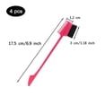 thumbnail image 2 of 4 Pcs Eyebrow Brush Eyelash Comb 2 in 1 Makeup Grooming Brush Hair Dressing/Waxing/Dying Tool with Handle Tip for Travel Home Salon Barber,Random Colo, 2 of 5