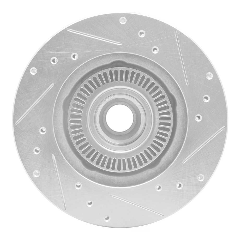 Dynamic Friction Company 631-54138L DFC Brake Rotor - Drilled And Slotted - Silver