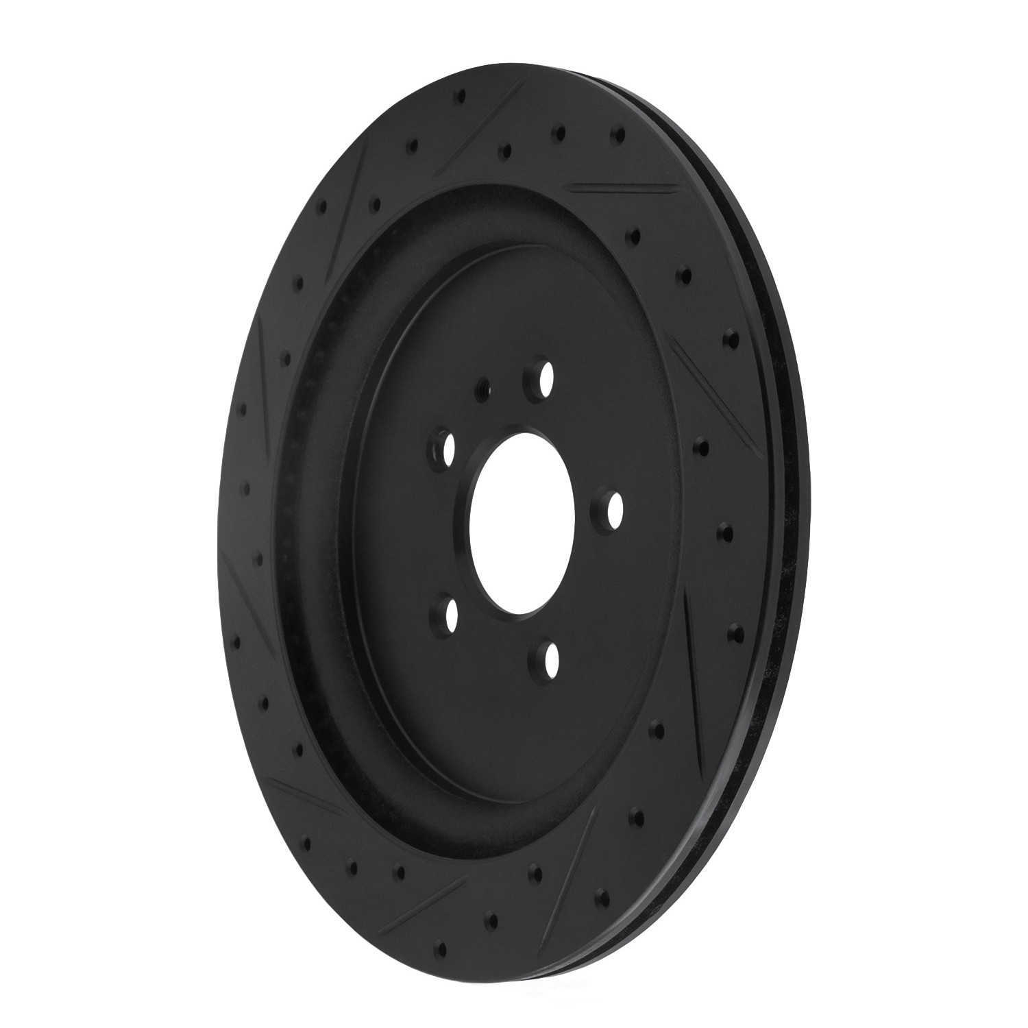 Dynamic Friction Company 633-54260R DFC Brake Rotor - Drilled And Slotted - Black