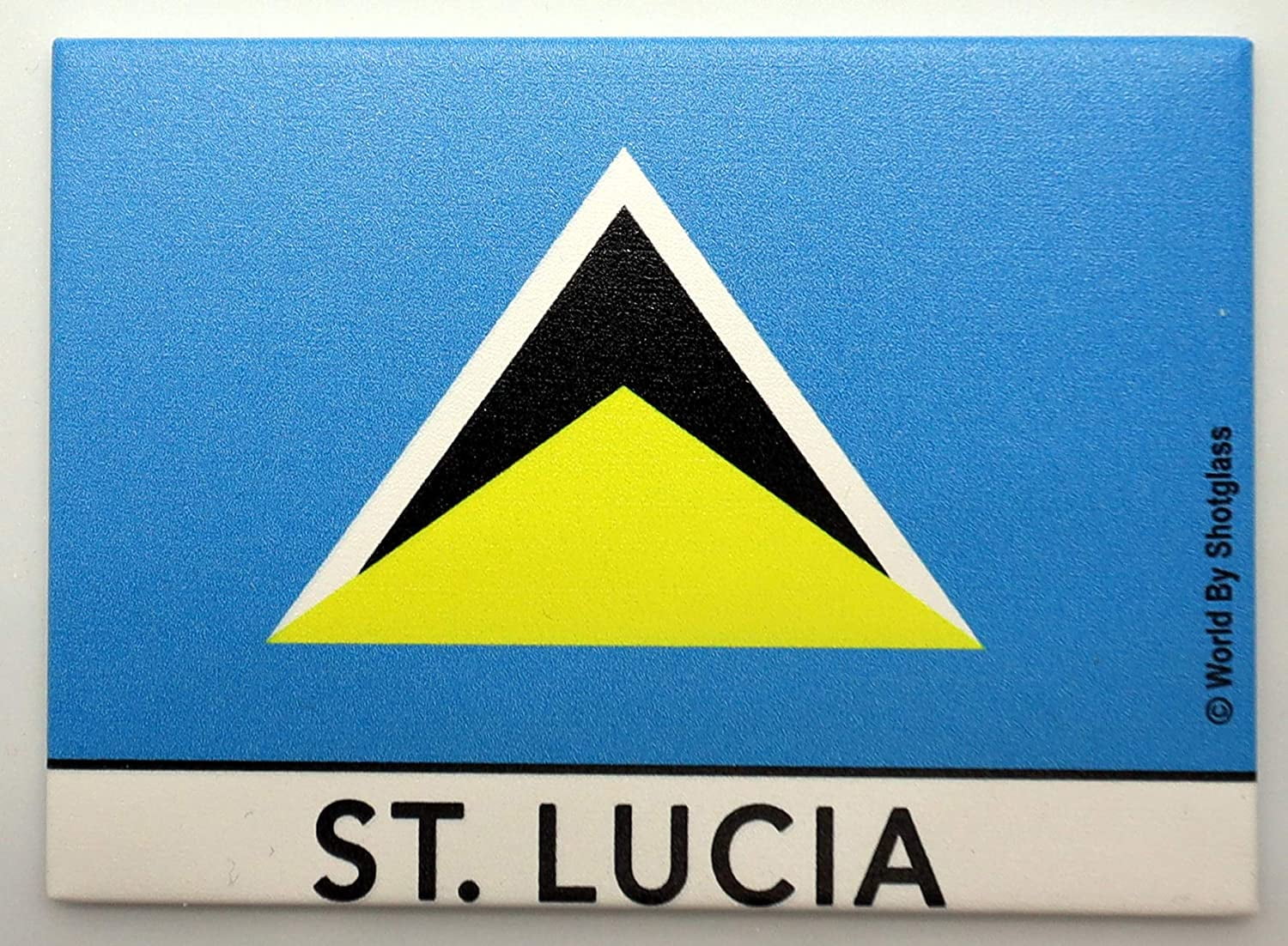 St Lucia Flag Caribbean Fridge Collector S Souvenir Magnet 2 5 Inches X 3 5 Inches Walmart Com