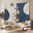 thumbnail image 2 of Japanese Cute Cats Small Tapestry for Bedroom Wall Hanging Tapestry, Harmony Cartoon Kitty Ceiling Backdrop Tapestries Poster Blanket Wall Decor for Teens Room Living Room Dorm 23" x 28", 2 of 8